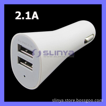 for iPad Car Charger 2.1A Dual 2 Port Tablet Auto USB Power Adapter